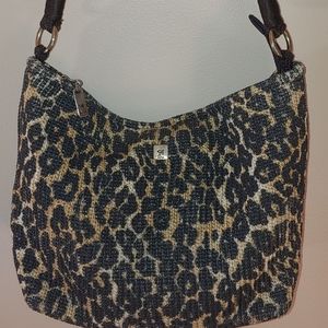Lina Woven Purse Cheetah Print